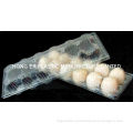 Pvc 12 Cavities Clear Plastic Egg Cartons / Egg Tray 42mm Hole